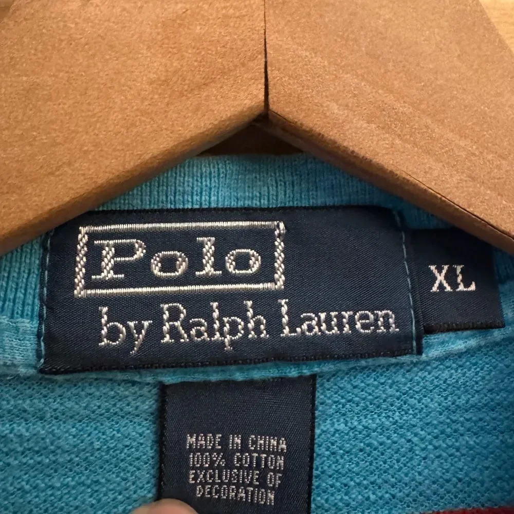 Vintage Y2K Polo Ralph Lauren Size XLarge Cotton Western Striped Collared Shirt
